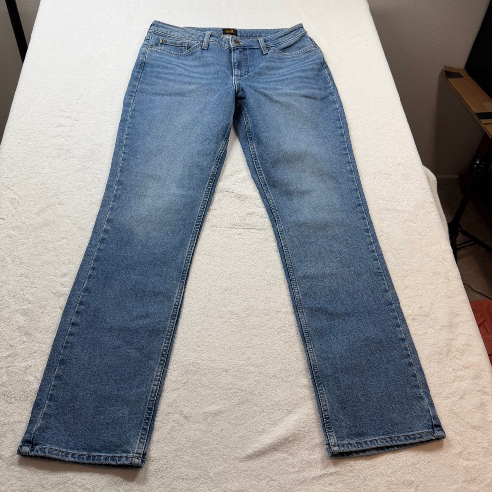 Lee Straight Leg Jeans Womens 30x31 Blue Good Medium Wash Denim Classic
